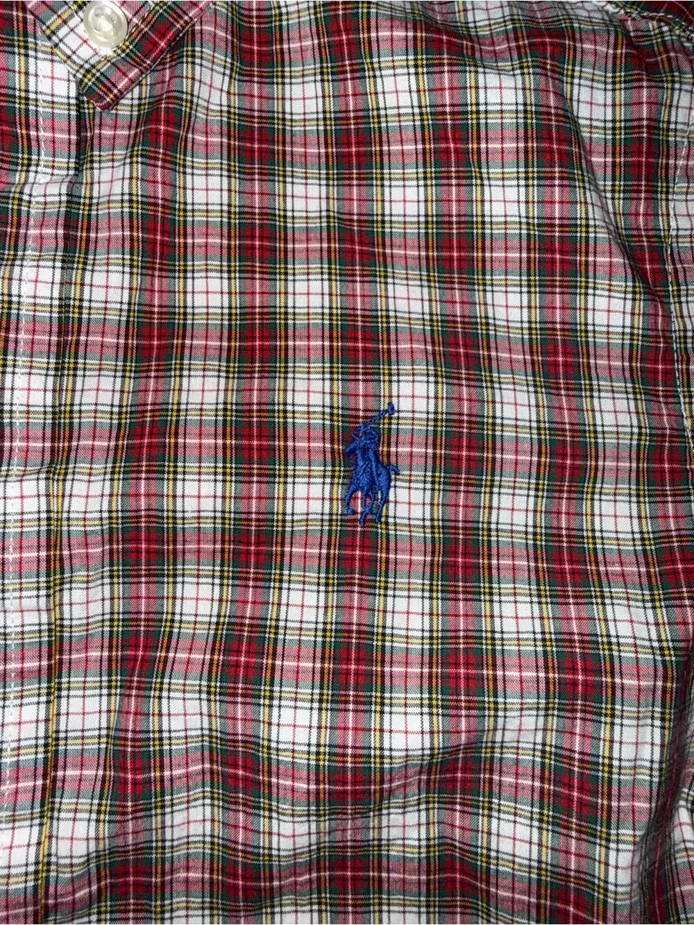 Preppy Ralph Lauren holiday Plaid Button-Down Shirt